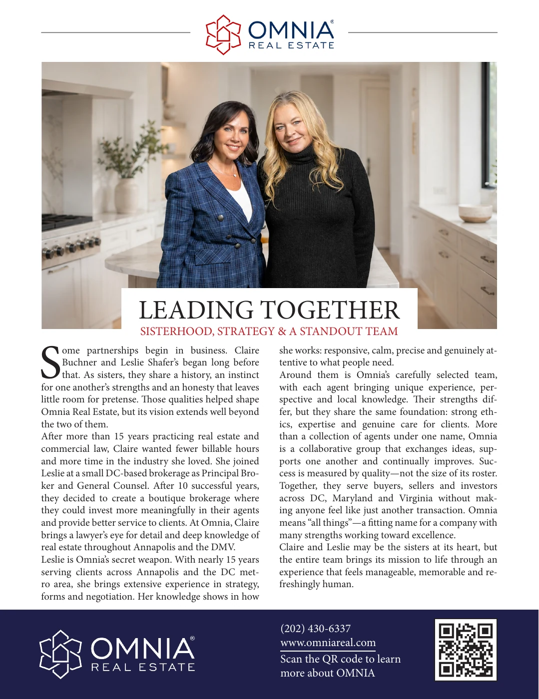 OMNIA Real Estate Leading Together magazine feature