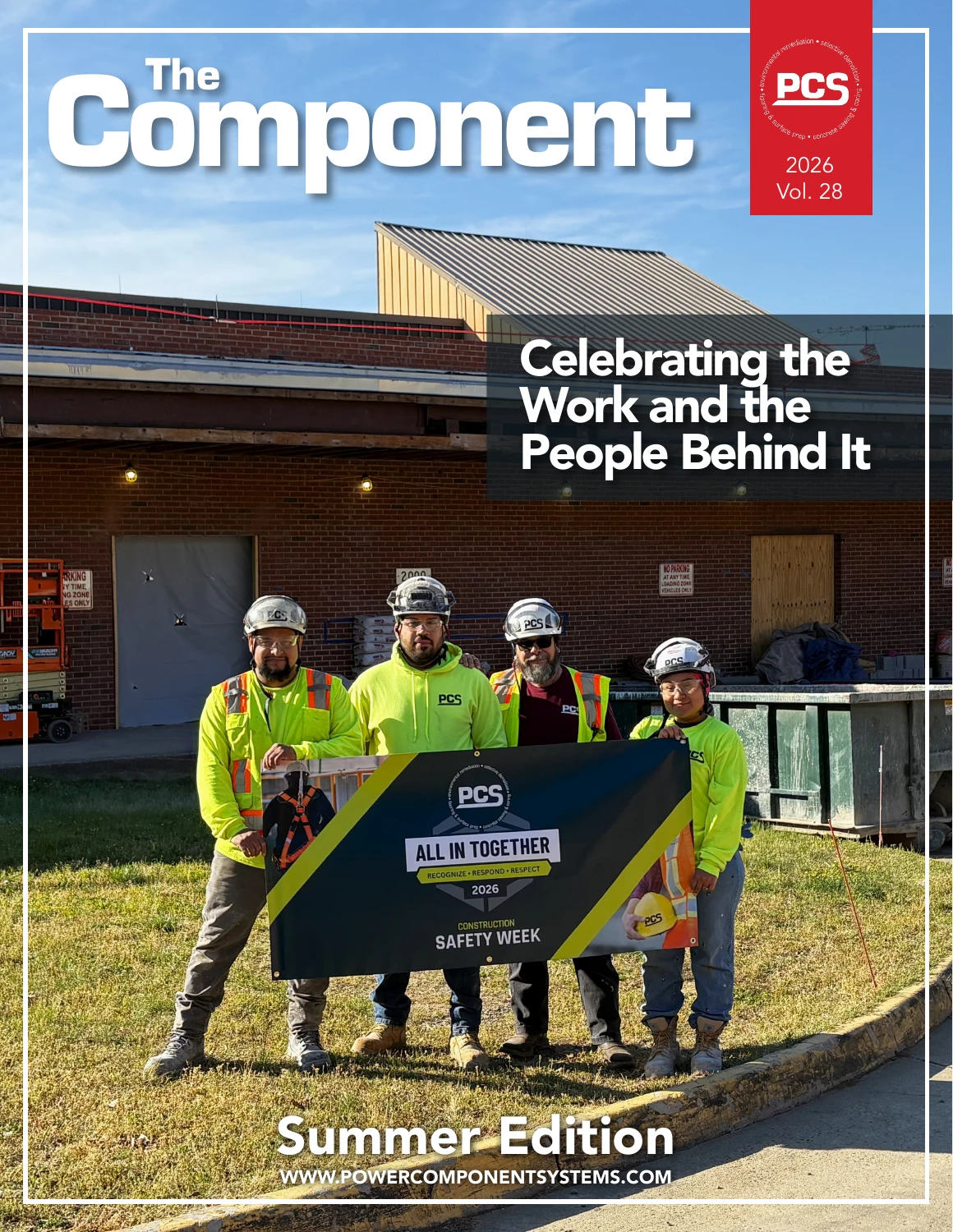 The Component, PCS summer newsletter cover